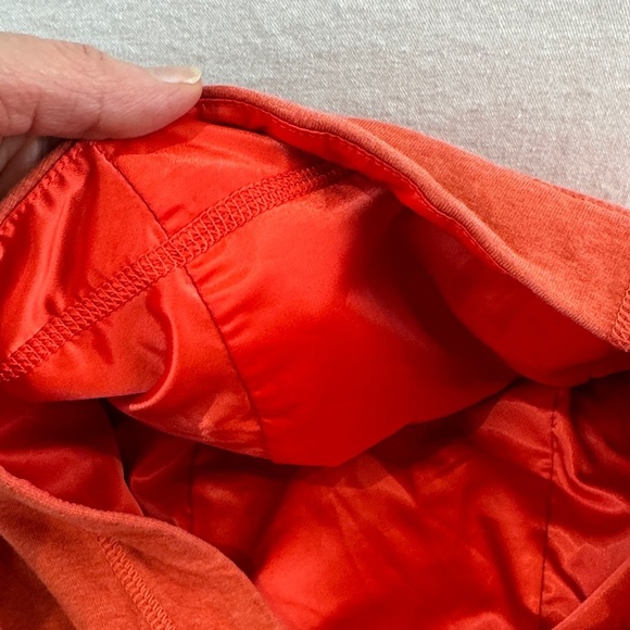 Rare Lululemon Orange Hooded Sweatshirt with Satin Trim - Picture 6 of 12